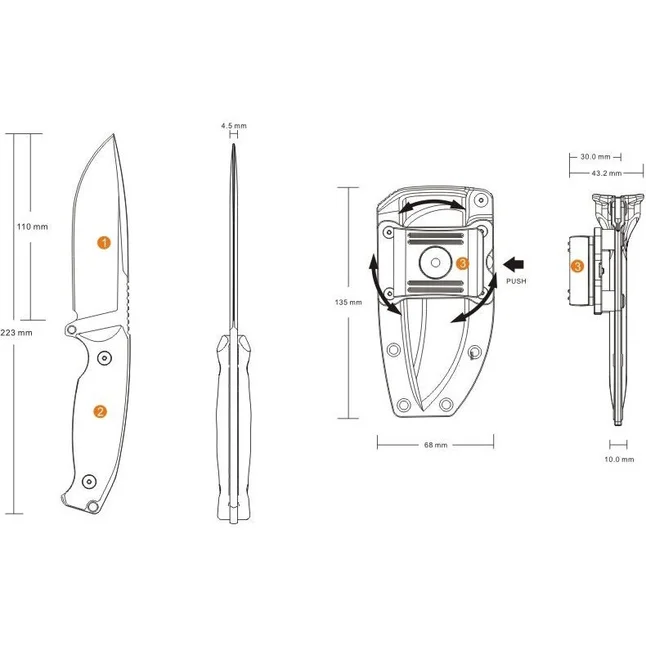 Нож Ruike Jager F118 (черный) — Photo 4