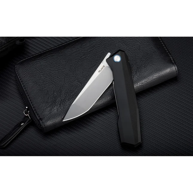 Нож складной туристический Ruike P166-AB, (9.2 см) 14C28N / Aluminum черный — Photo 8