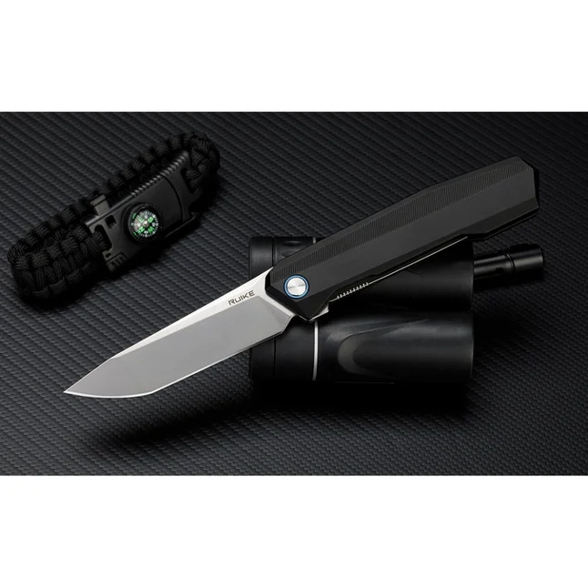 Нож складной туристический Ruike P166-AB, (9.2 см) 14C28N / Aluminum черный — Photo 7