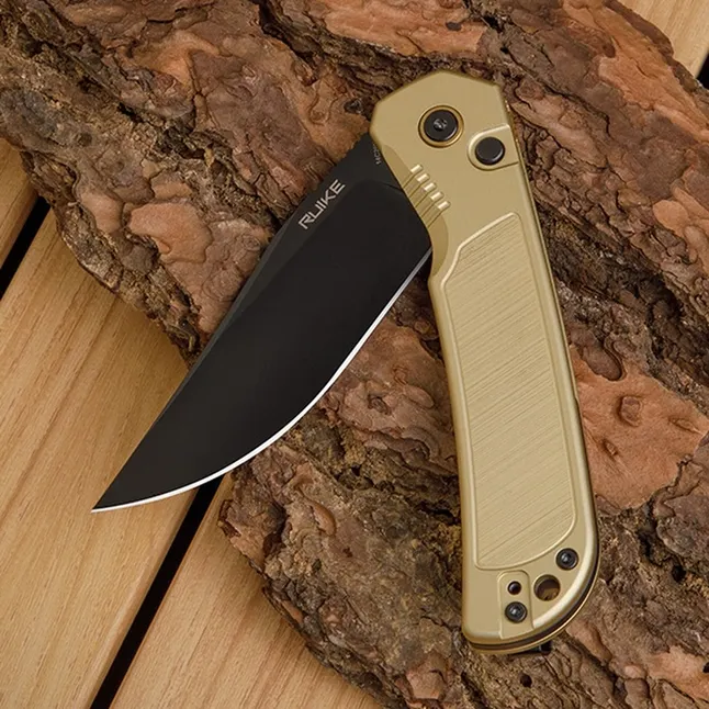 Ніж складаний туристичний Ruike P192-AY, (9.1 см) 14C28N / алюмінієвий сплав 6063, бронзовий — Photo 8
