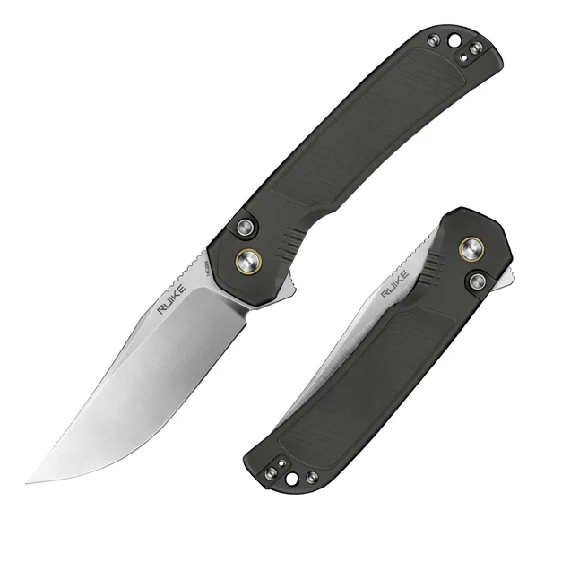 Ніж складаний туристичний Ruike P192-AK, (9.1 см) 14C28N / алюмінієвий сплав 6063, сірий