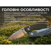Нож складной карманный Ruike P736-AK, (7.5 см) 14C28N / алюминий, серый — Photo 24