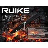 Ніж складаний кишеньковий Ruike D712-B, (7.7 см) 8Cr13MoV / G10 чорний — Photo 13