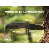 Ніж складаний туристичний Ruike P746-CB2, (8 см) 14C28N / G10 чорний — Photo 27