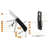 Багатофункціональний ніж Ruike Trekker LD42-B, (8.5 см) 12C27 / G10 чорний, 19 інстр. — Photo 3