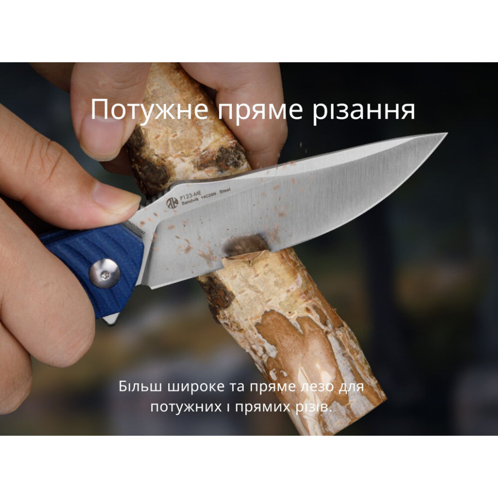Ніж складаний туристичний Ruike P123-ME, (9.2 см) 14C28N / мікарта