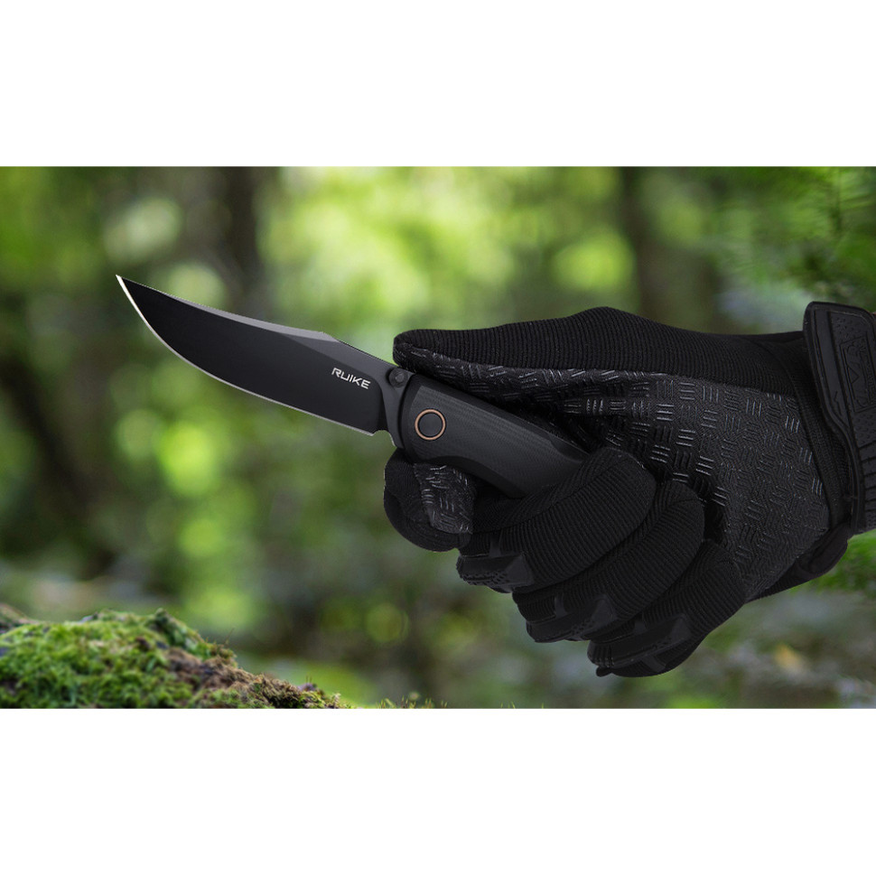 Нож складной туристический Ruike P882-B, (8.5 см) 12С27 / G10