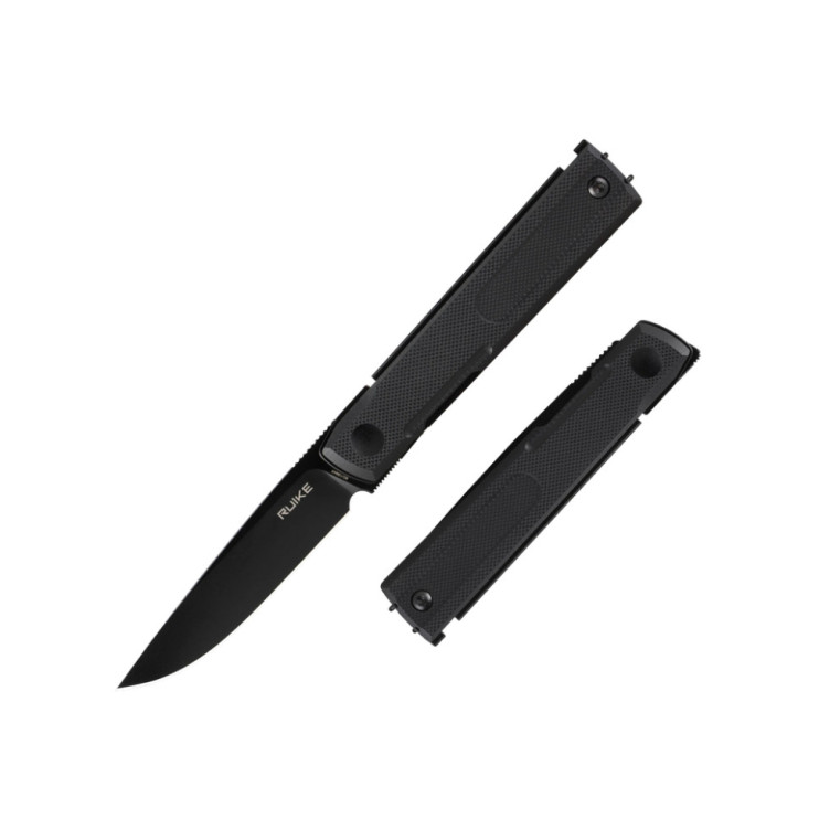 Нож складной карманный Ruike, (7.7 см) 8Cr13MoV/G10 черный